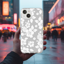 Aloha Grey Classic Hawaïaanse Hibiscus Print Case-Mate iPhone Case