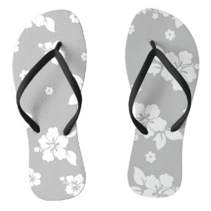 Aloha grijs klassiek Hawaïaans naadloos patroon Teenslippers