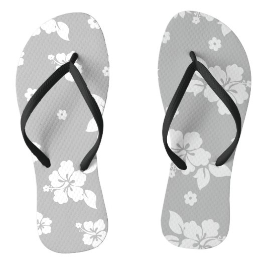 Aloha grijs klassiek Hawaïaans naadloos patroon Teenslippers (Voetbed)