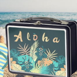 Aloha Groet met Tropische bladeren Lunchbox