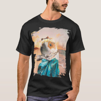 Aloha Guinee loopt op Hawaiian strand T-shirt