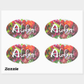 Aloha Haku Lei Ovale Sticker (Vel)