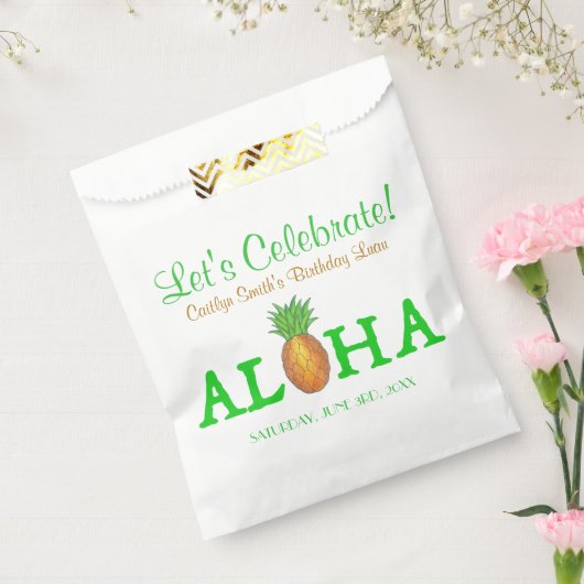 ALOHA Hallo Tropische Hawaï Hawaiian Pineappel Bedankzakje (Gezegeld)