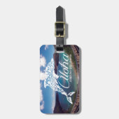 Aloha Hanauma Bay Hawaii Dolphin Bagagelabel (Voorkant verticaal)
