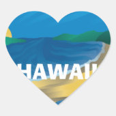 Aloha Hanauma Bay Hawaii Hart Sticker (Voorkant)