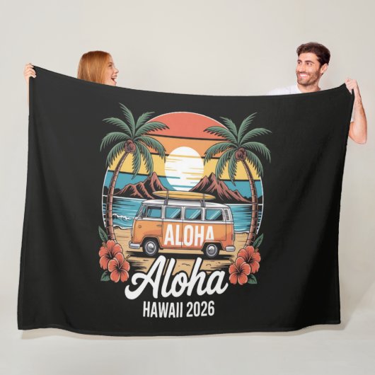 Aloha Hawaï 2026 Fleece Deken (In situ)