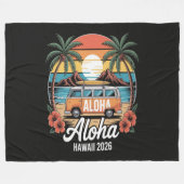 Aloha Hawaï 2026 Fleece Deken (Voorkant (Horizontaal))