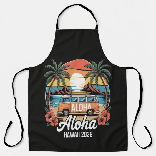 Aloha Hawaï 2026 Schort (Voorkant)