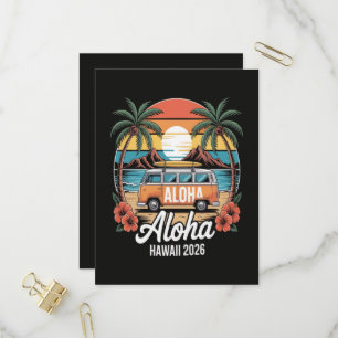 Aloha Hawaï 2026 Uitnodiging Briefkaart