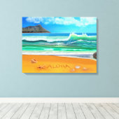 Aloha Hawaï Canvas Afdruk (Insitu (Houten vloer))