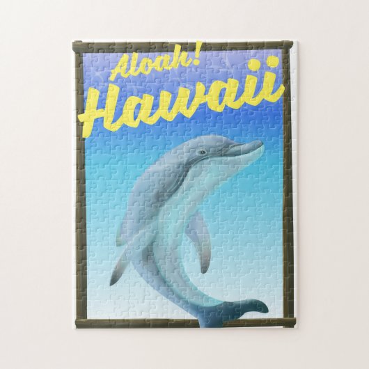 Aloha! Hawaï! Dolfijn reisposter Legpuzzel (Verticaal)
