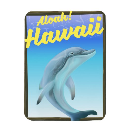 Aloha! Hawaï! Dolfijn reisposter Magneet (Verticaal)