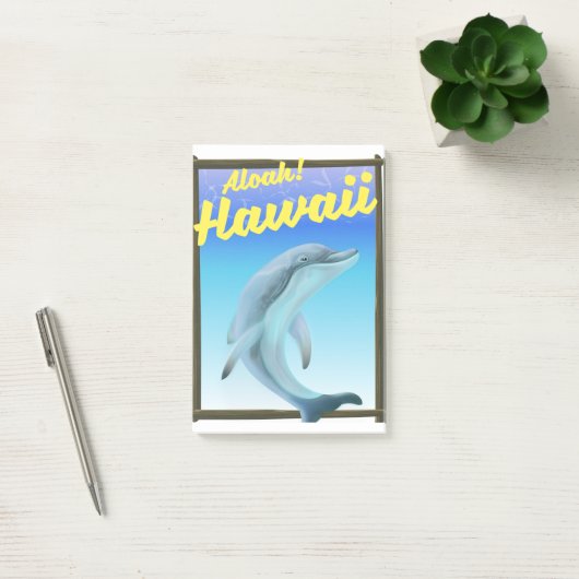 Aloha! Hawaï! Dolfijn reizen poster Post-it® Notes (Kantoor)