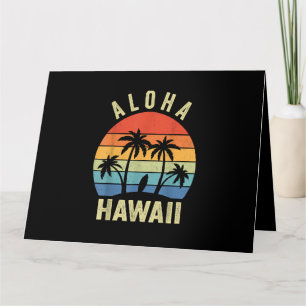 Aloha Hawaï Hawaïaans Eiland Shirt Palm Beach Surf Kaart