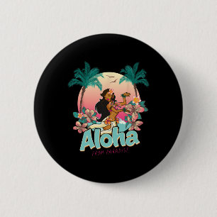 Aloha Hawaï Hawaiaans Paradijs Eiland Strand Vakan Ronde Button 5,7 Cm