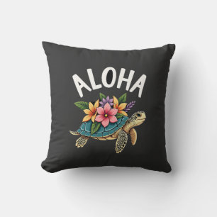 Aloha Hawaï Hawaïaans shirt Schildpad Hibiscus Kin Kussen