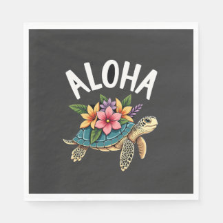 Aloha Hawaï Hawaïaans shirt Schildpad Hibiscus Kin Servet