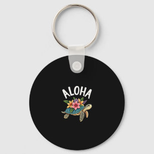Aloha Hawaï Hawaïaans shirt Schildpad Hibiscus Kin Sleutelhanger