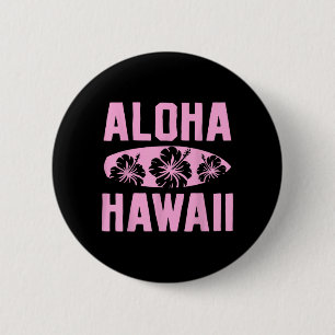 Aloha Hawaï Hawaiaanse Zomer Tropisch Cadeau Ronde Button 5,7 Cm
