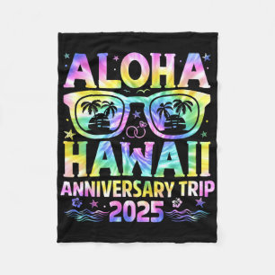Aloha Hawaï Jubileum Reis 2025 Koppel Matching Fleece Deken