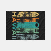 Aloha Hawaï Oude Surfplank Fleece Deken (Voorkant (Horizontaal))
