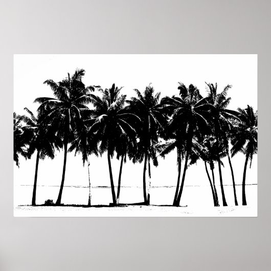 Aloha Hawaï Palmboom Tropen Reizen Poster (Voorkant)