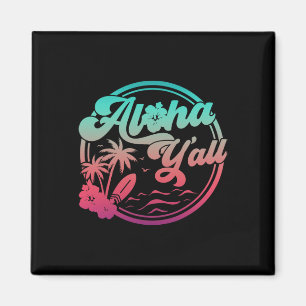 Aloha Hawaï Palmboom Tropisch Hawaïaans Eiland Be Magneet