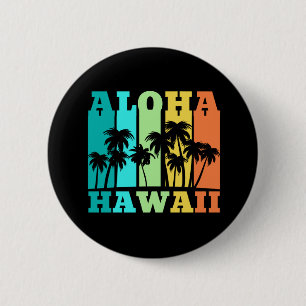 Aloha Hawaï Ronde Button 5,7 Cm