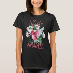 Aloha Hawaï Roze En Grijze Kaketoe Exotische Tropi T-shirt