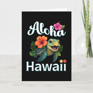 Aloha Hawaï Schildpad Hawaïaanse Eiland Kinderen P Kaart