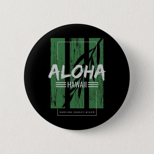 Aloha Hawaï surfen Sunset Beach Ronde Button 5,7 Cm (Voorkant)
