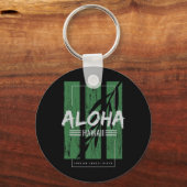 Aloha Hawaï Surfen Sunset Beach Sleutelhanger (Voorkant)