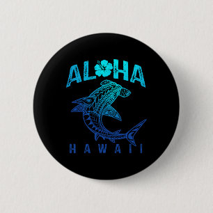 Aloha Hawaï Tril Haai Polynesische Hawaiaanse Stra Ronde Button 5,7 Cm