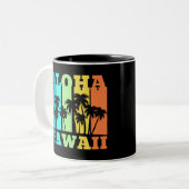 Aloha Hawaï Tweekleurige Koffiemok (Voorkant links)