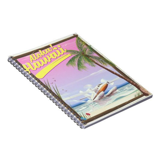 Aloha! Hawaï Vintage stijl reisposter Notitieboek (Rechterzijde)