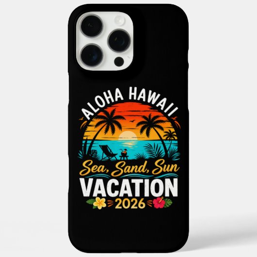 Aloha Hawaï Zee Zand Zon 2026 Case-Mate iPhone Case (Achterkant)