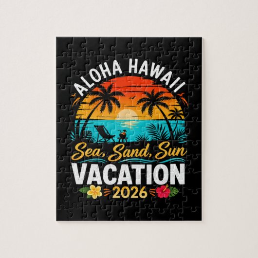 Aloha Hawaï Zee Zand Zon 2026 Legpuzzel (Verticaal)