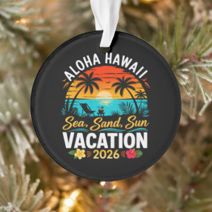 Aloha Hawaï Zee Zand Zon 2026 Ornament