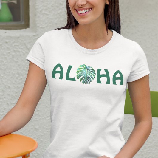 Aloha Hawaïaans Monstera-blad Hawaï Tropisch T-shirt