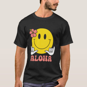 Aloha Hawaïaans Schattig Lachend Gezicht Shaka Hib T-shirt