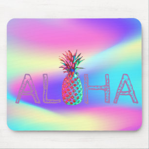 Aloha Hawaïaanse Ananas Ombre Holografisch Muismat