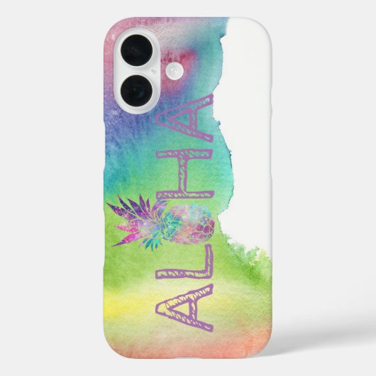Aloha Hawaïaanse Ananas, Waterverfspatten Case-Mate iPhone Case (Achterkant)
