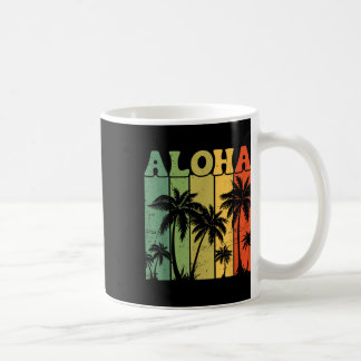 Aloha Hawaïaanse Eiland Palmboom Surfplank Strand  Koffiemok