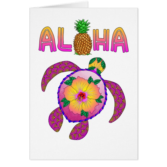 Aloha Hawaïaanse Honu Schildpad (Voorkant)