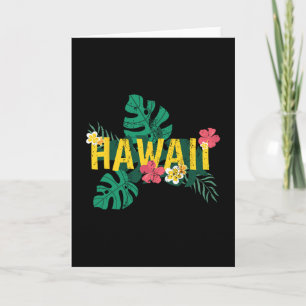 Aloha Hawaïaanse Zomer Vakantie Tropische Bloemen  Kaart
