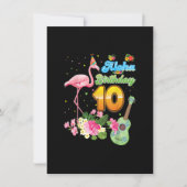 Aloha Hawaii 10e verjaardag 10 jaar oude Flamingo  Kaart (Voorkant)
