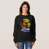 Aloha Hawaii 2023 Hawaiian Sunset Beach Retro Prem Trui (Voorkant volledig)