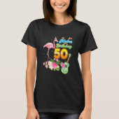 Aloha Hawaii 50e verjaardag 50 jaar oude Flamingo  T-shirt (Voorkant)