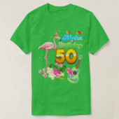 Aloha Hawaii 50e verjaardag 50 jaar oude Flamingo  T-shirt (Design voorkant)