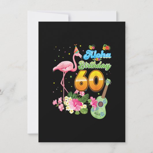 Aloha Hawaii 60e verjaardag 60 jaar oude Flamingo Kaart (Voorkant)